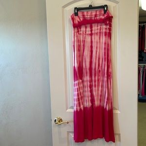 Tie dyed maxi skirt medium